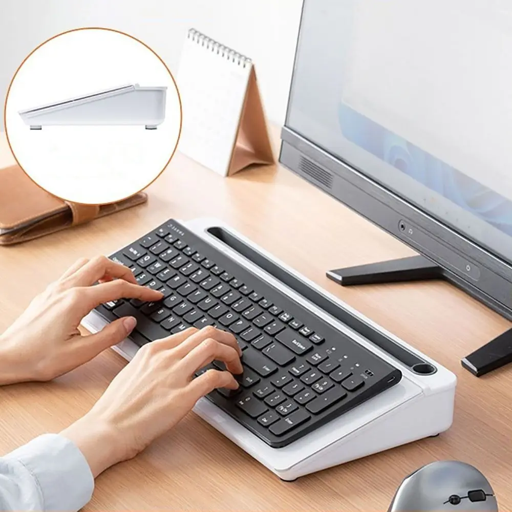 Hot Glass Desk Whiteboard Plastic With Storage Memo Keyboard Stand Tempered Desktop Storage Whiteboard Desktop