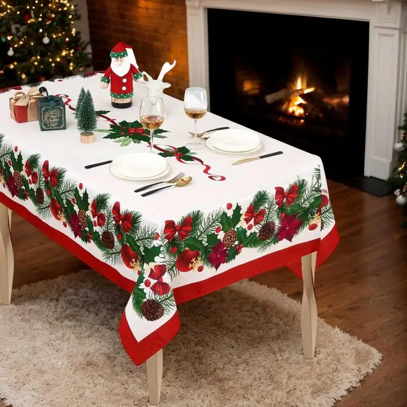 Christmas Table Covers Table Cloth Covers Decoration Bright Colors Parties Decoration For Dining Table Coffee Table Entrance