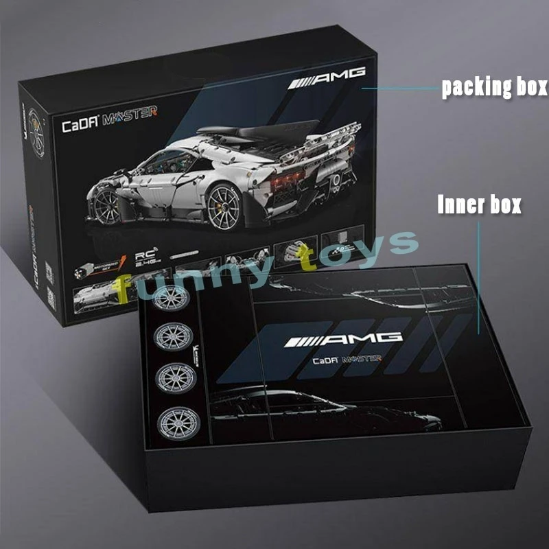 Cada Building Blocks Ben z AMGONE Supercar Racing Car 3295+PCS Model Remote Control Boy Toy Assembly Christmas Gift