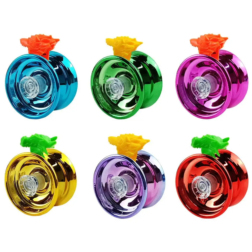 Metal Yoyo For Kids Colorful Professional 3 Bearing Alloy Yo-yo With String Ring Birthday Gifts For Children