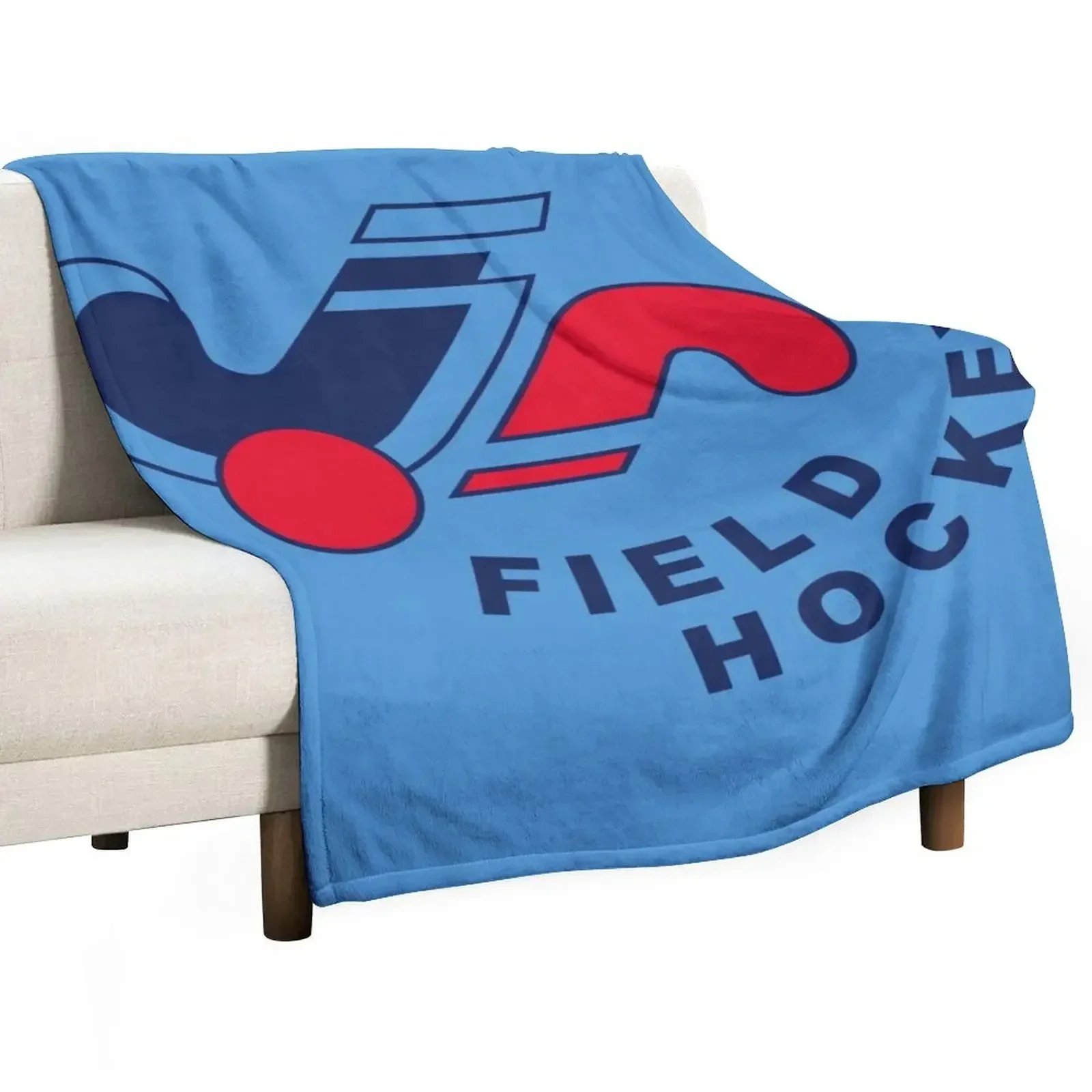 Field hockey logo Throw Blanket Decorative Sofas Polar For Decorative Sofa Blankets