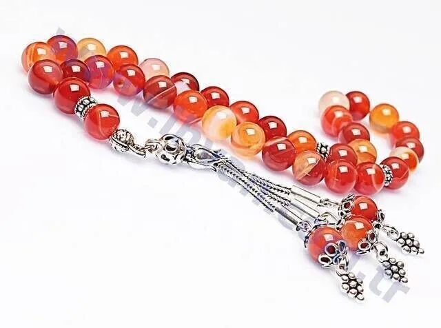 IQRAH Agate Stone Rosary (925 SETTING SILVER)