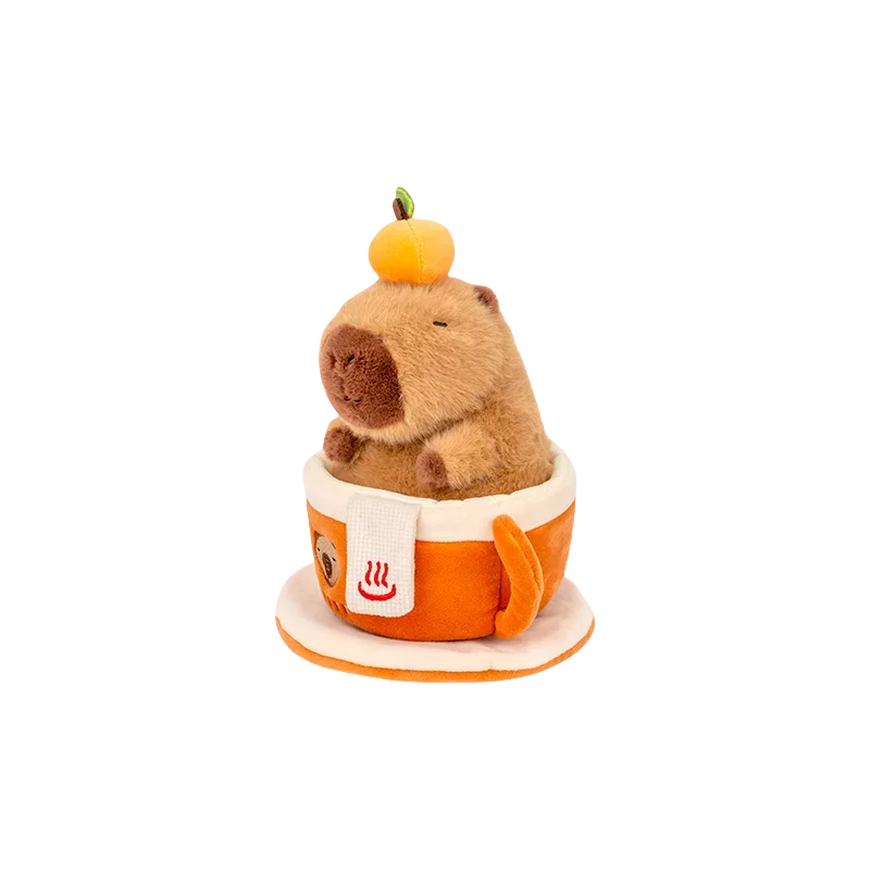 Funny Cartoon Capybara Take A Shower in A Coffee Cup Plush Toy Cosplay Coffee Capibara Plush Toy Stuffed Animals