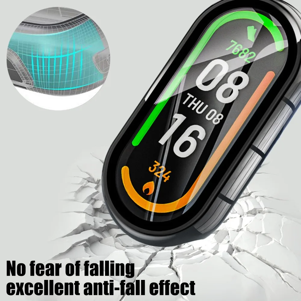 2in1 Case + Tempered Glass Screen Protectors for Xiaomi Band 10 HD Anti-scratch Protective Hard PC Bumper Cover for Mi Band 10