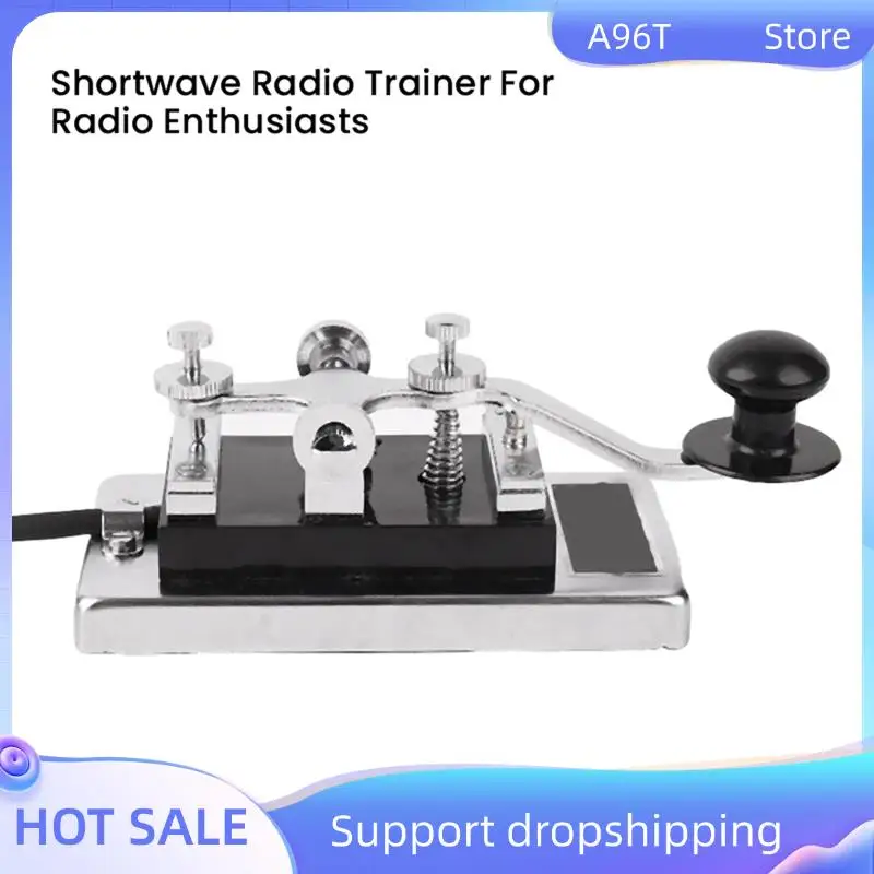

A96T 1Set Radio Hobbyist Exerciser Moores Electric Key Shortwave Radio Multi-Function Silver 4K Heavy Duty
