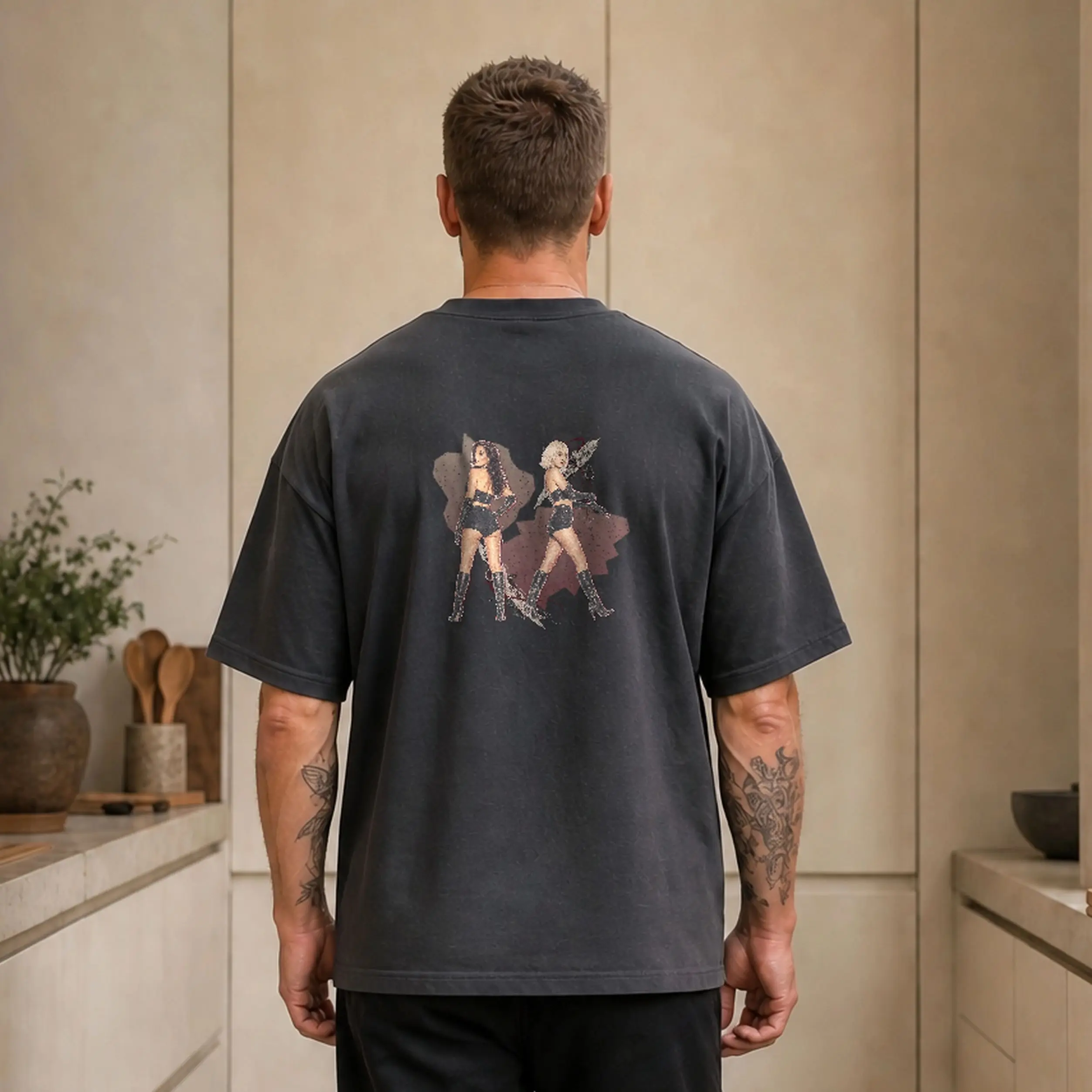 Twin Shadow Distressed Soft-Focus Graphic T-Shirt