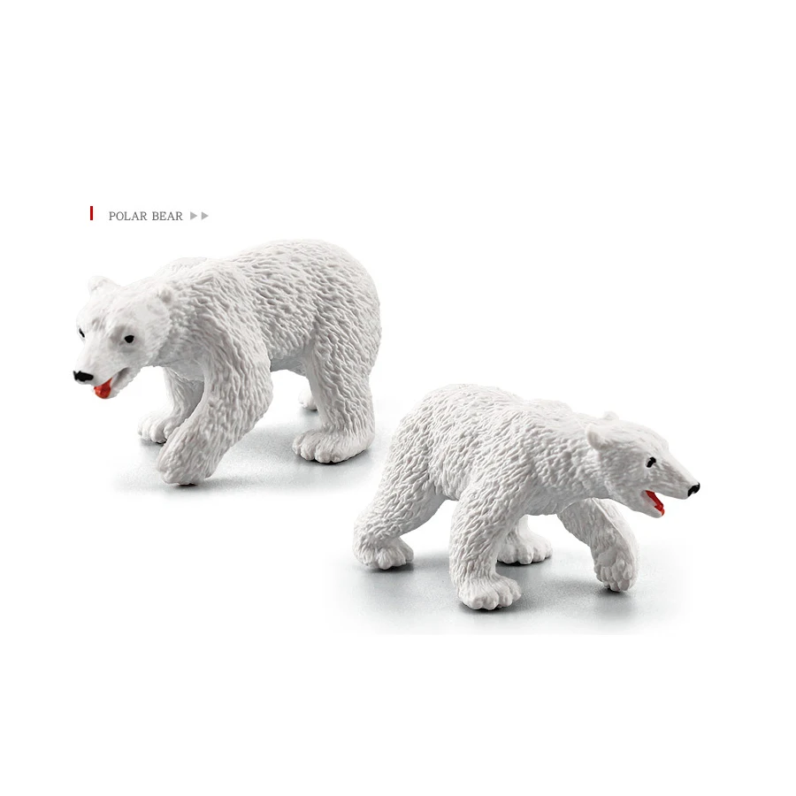 Realistische Eisbärtiere Modellfiguren Spielzeug Arktische Tierfiguren Eisbär Rentier Siegel Wolf Kaninchen Polarfuchs Iglu 10 Stück – Detail 9