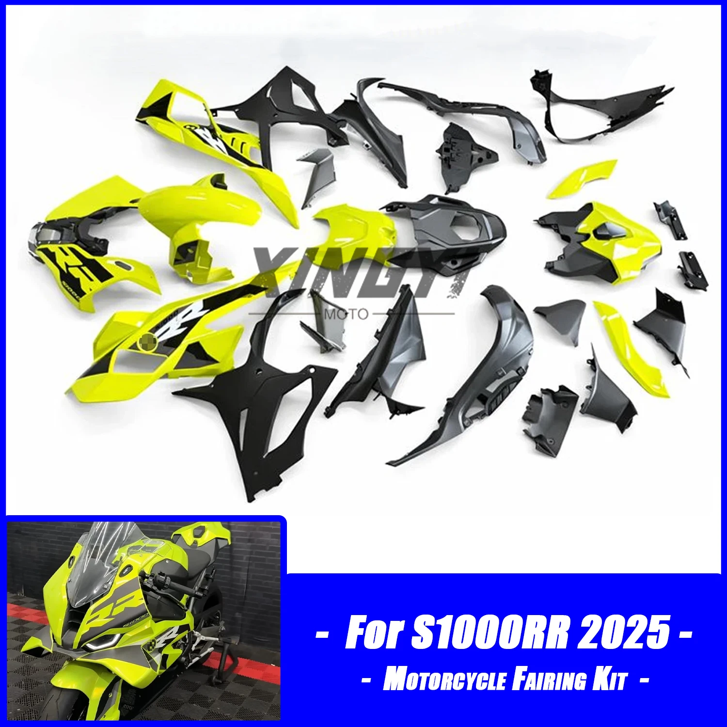 

Fit For BMW S1000RR M1000RR 2025 High Quaility Motorcycle Plastics Fairing Kit Injection mold Bodywork Panel kit Black Yellow