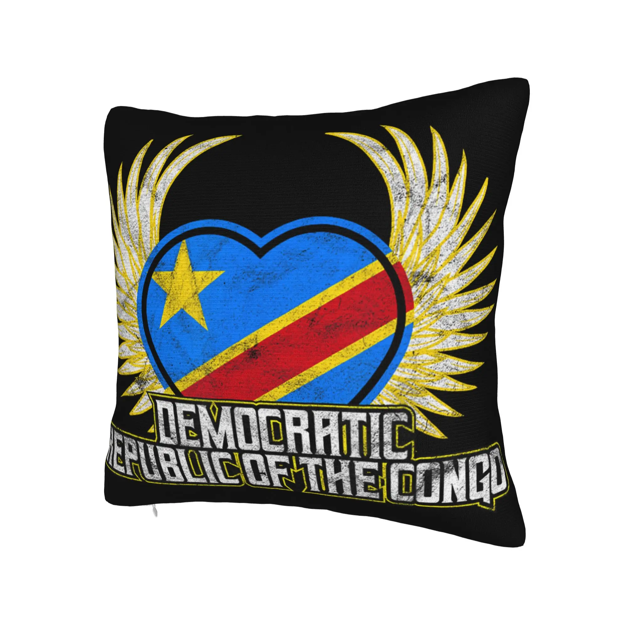 Republic Of Congo Congolese Flag Pillow Cover Merchandise Soft Cushion Cover Decoration  Throw Pillow Case Cover Sofa Multi Size