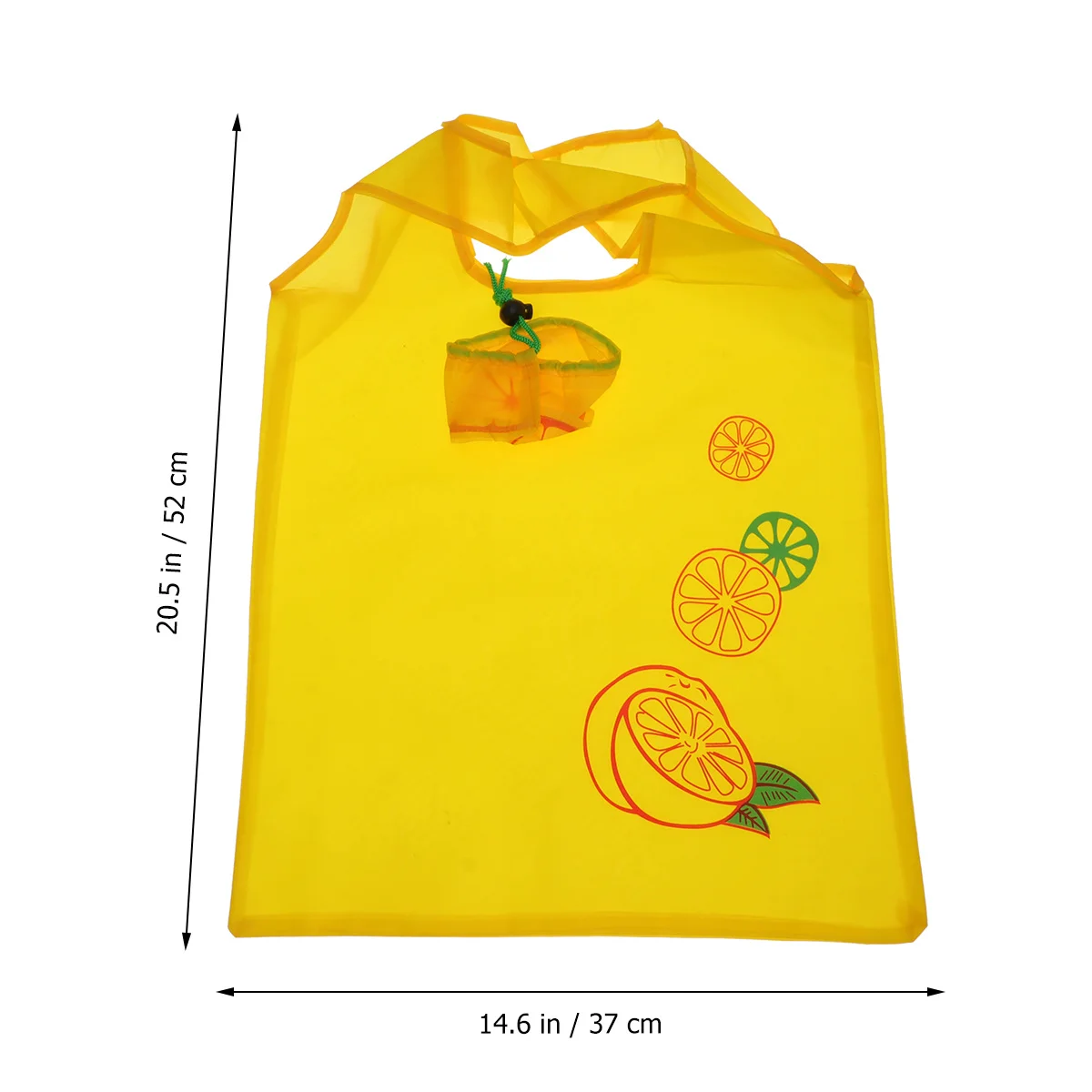

5Pcs Fruit Eco-Friendly Bags Foldable Lemon Design Reusable Washable Portable Shopping Tote Grocery Storage Lightweight Bags