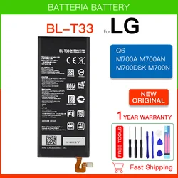 Original Replacement Battery BL-T33 3000mAh For LG Q6 M700A M700AN M700DSK M700N BL T33 Batteria+Free Tools with Track code