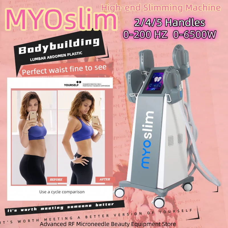 

Профессиональная радиочастотная машина myoslim NEO 6500 Вт для коррекции фигуры, сжигания жира, косметическое оборудование для похудения