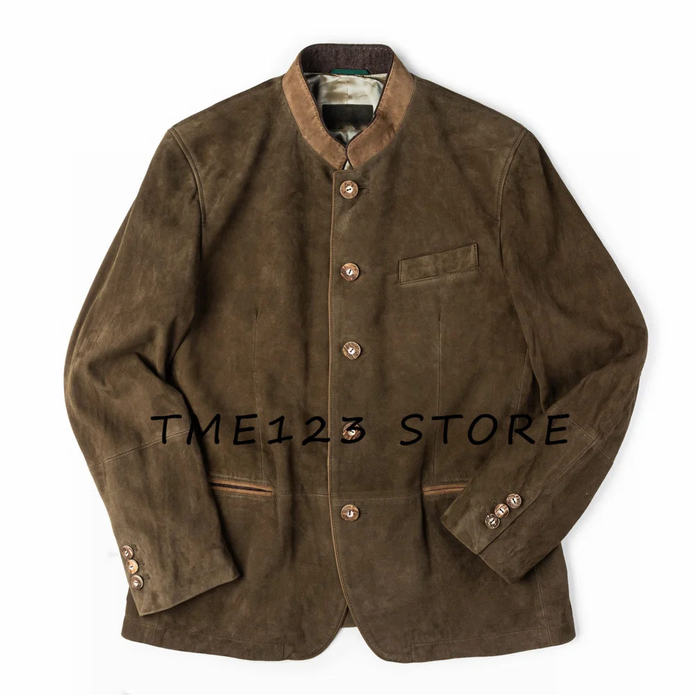 Casaco casual masculino, jaqueta de camurça de alta qualidade, terno elegante, jaquetas de verão, blazers masculinos, novo