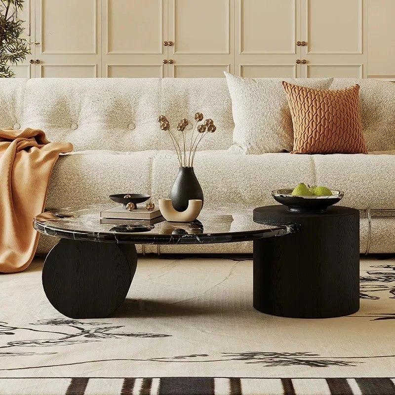 Wooden Japanese Living Room Coffee Tables Glass Top Black Designer Coffee Tables Round Modern Mesa De Centro Sala Furniture Home