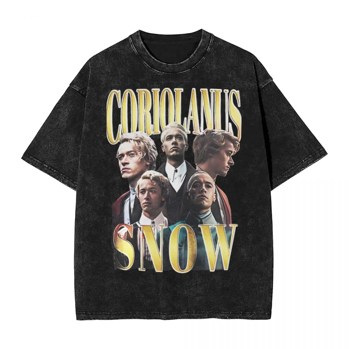 Washed T Shirts Coriolanus Snow Tom Blyth Hip Hop Fashion T-Shirt Oversize Streetwear Short Sleeve Printed Tee Shirt Men Women