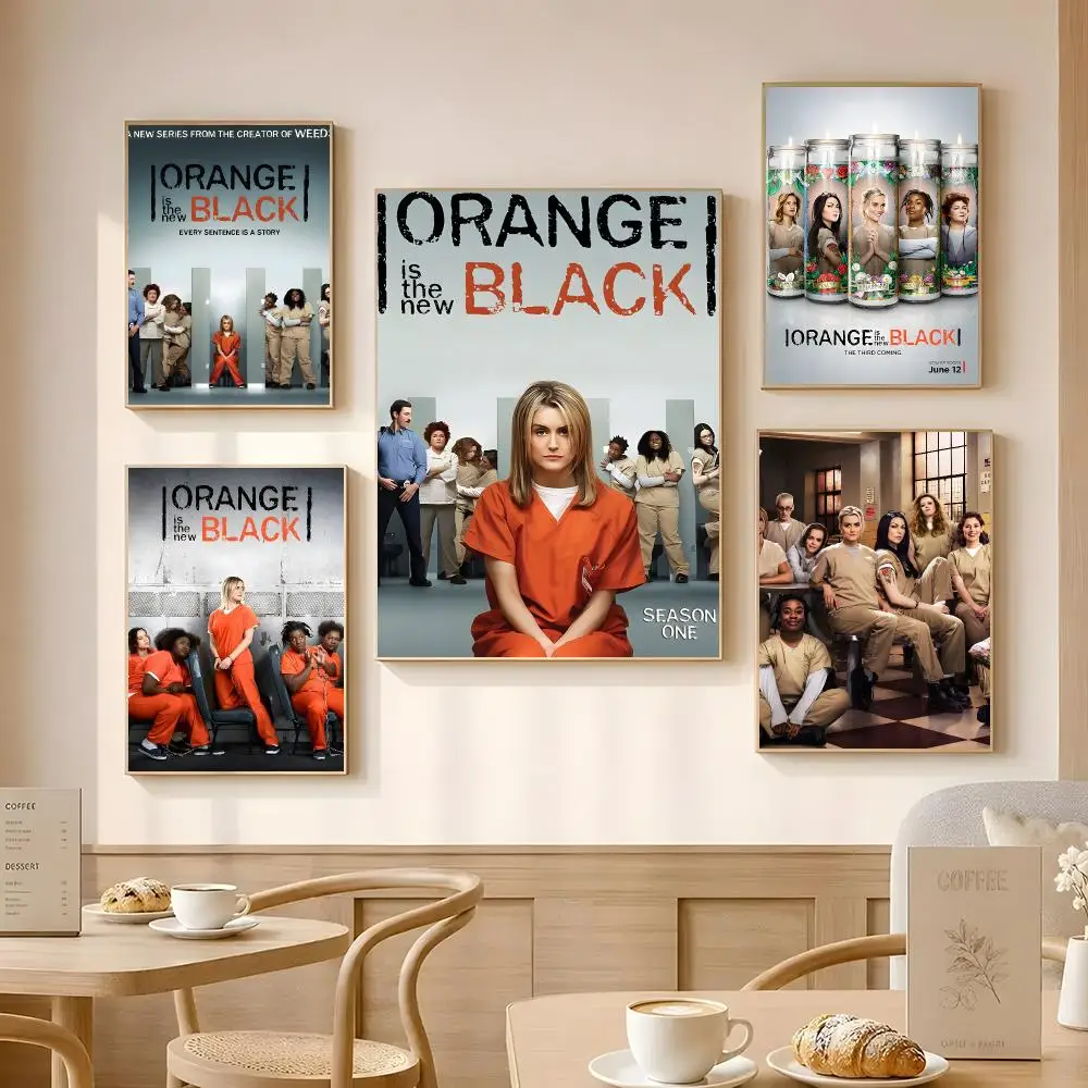 TV Series Orange Is the New Black Poster Poster Self-adhesive Art Waterproof Paper Sticker Coffee House Bar Room Wall Decor