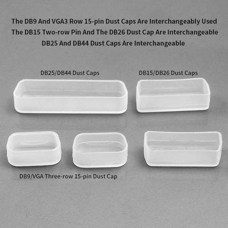 20Pcs DB9 VGA DB15 DB26 Plug Connector Dust Cover 10pcs DB25 DB37 DB44 DB62 Male/Female Parallel Port Protective Cover Dust Cap