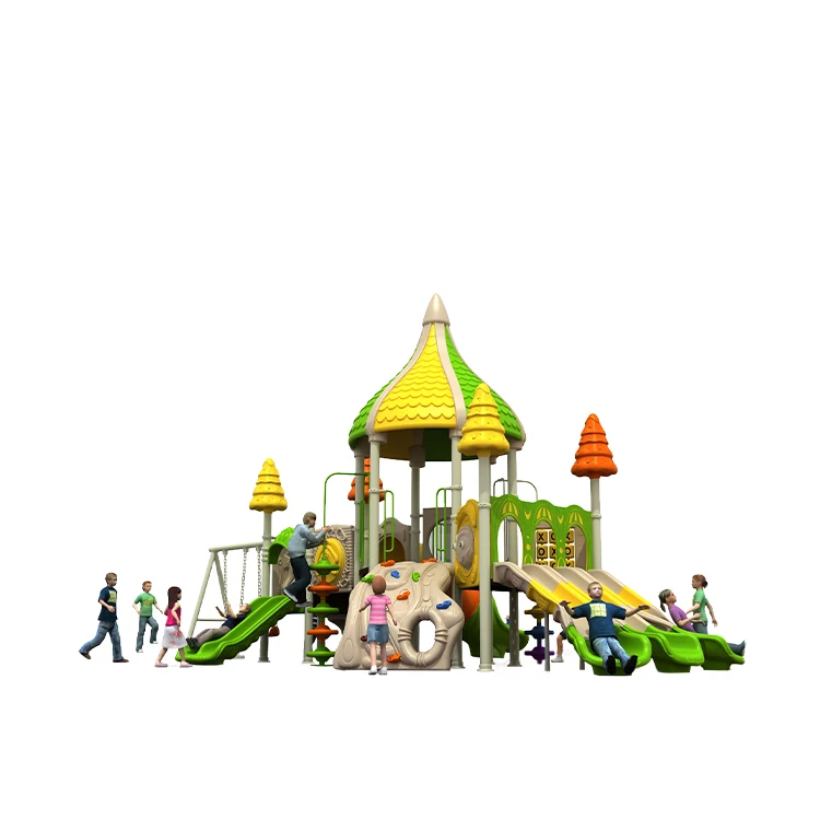 Plastic Playground Large Equipment Amusement Park Facilities Outdoor Playground Playhouse With Slide