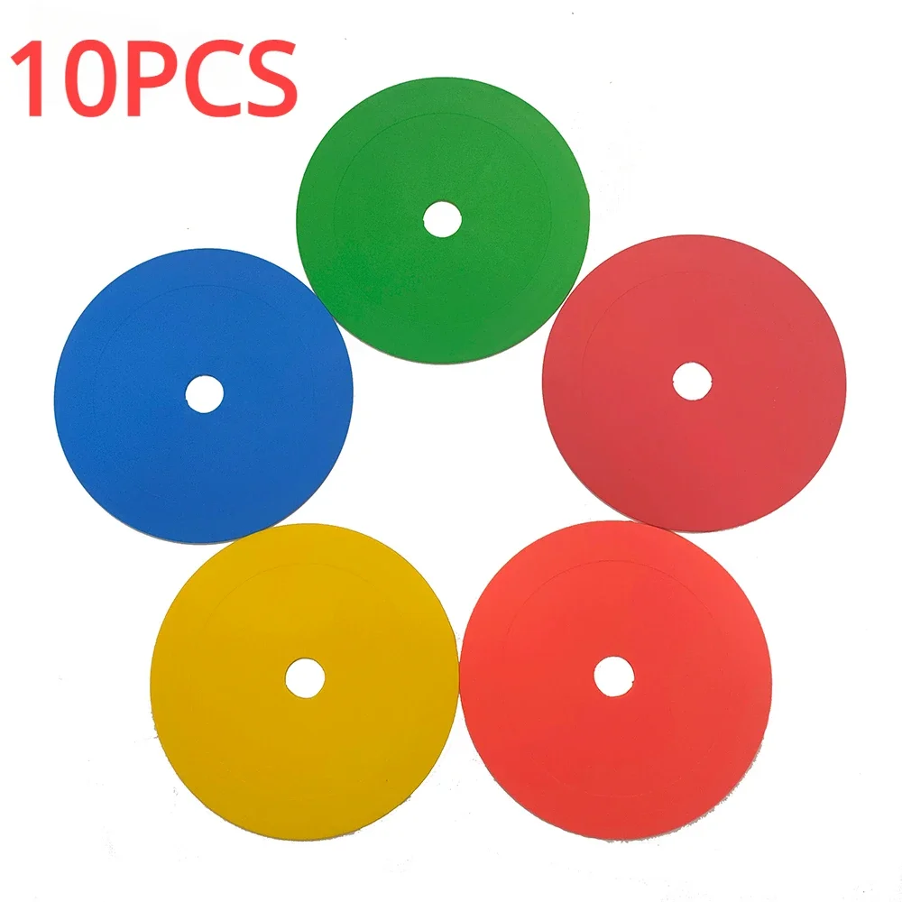 

10pcs Soccer Flat Cones Marker Disc Basketball Sports Speed Agility Training Markers Portable Training Equipment Indeformable