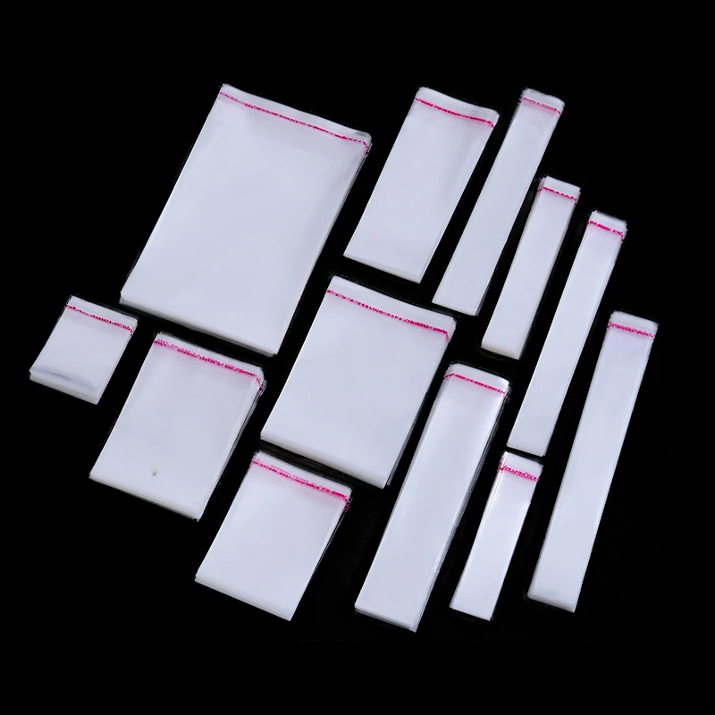 200Pcs Transparent Self-Adhesive Cellophane Bags for Jewelry Candy Cookie Packaging Small Items Storage Self-Sealing Pouches