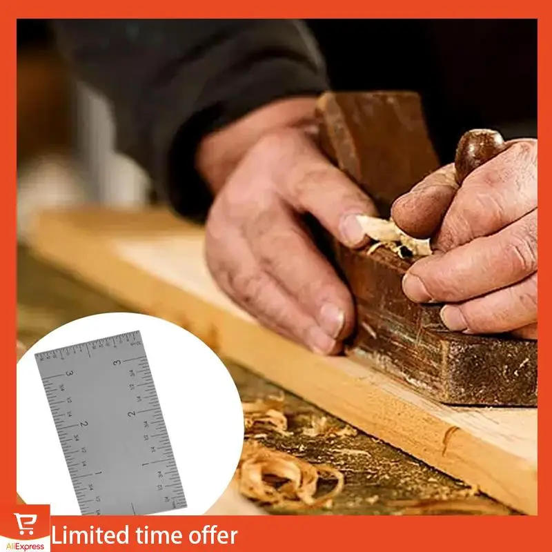 Fresh 3In Pocket Rule-Versatile & Matte Woodworking Rulers W/Graduations On All Four Edges For Easy Readability - Marking Tool