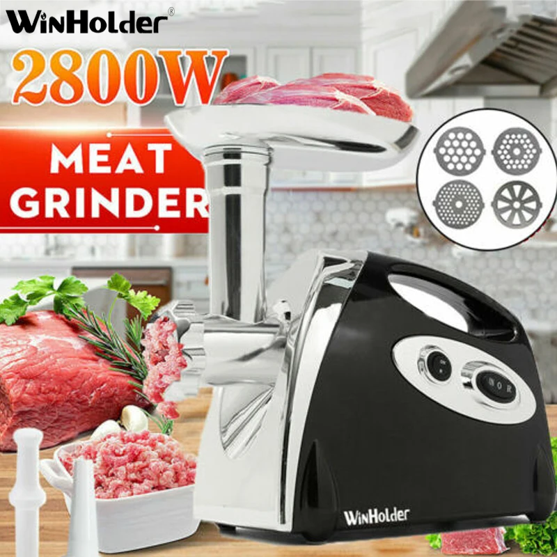 Winholder Kitchen Accessories 2800W Multifunction Powerful Electric Meat Grinder Mincer Food Sausage Maker Blender Machine Black