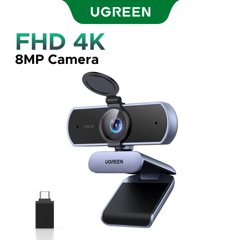 UGREEN 4K FHD 1080P Webcam 8MP for PC, PDAF Auto Focus, Dual AI