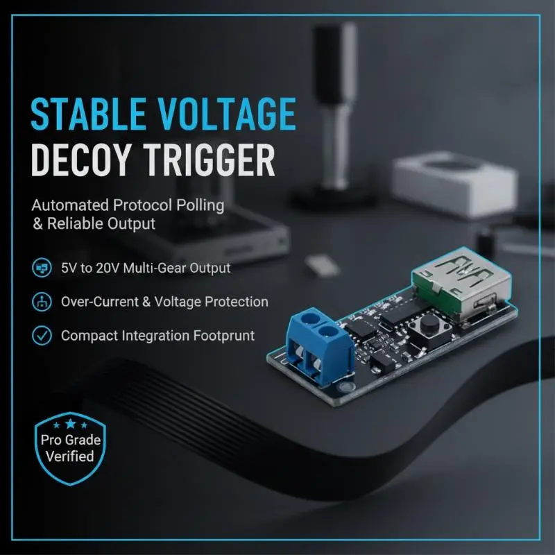 1Pcs PD QC DC 5V 9V 12V 20V Adjustable Voltage Power Trigger Module 100W 5A USB-C Fast Charge Trigger Board Module TypeC Female