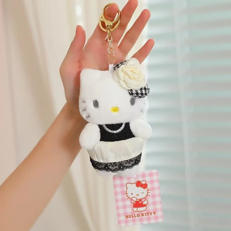 Latest socialite Hello Kitty backpack keychain pendant doll Kawaii stuffed plush toy figurine cartoon anime cute gift Christmas
