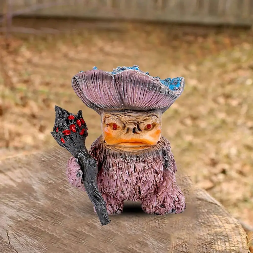 New Shaman Wizard Dwarf Mushroom Sculpture Crafts Home Decor Fairy Tales Mushroom Creative Outdoor Garden Mushroom Elf