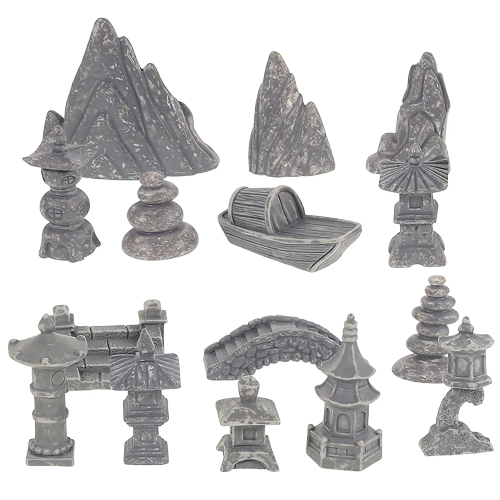 

Rockery Ornaments Garden Mini Decor Bonsai Mold Living Room Miniature Micro Landscape Pagoda Model Delicate Plant Accessories