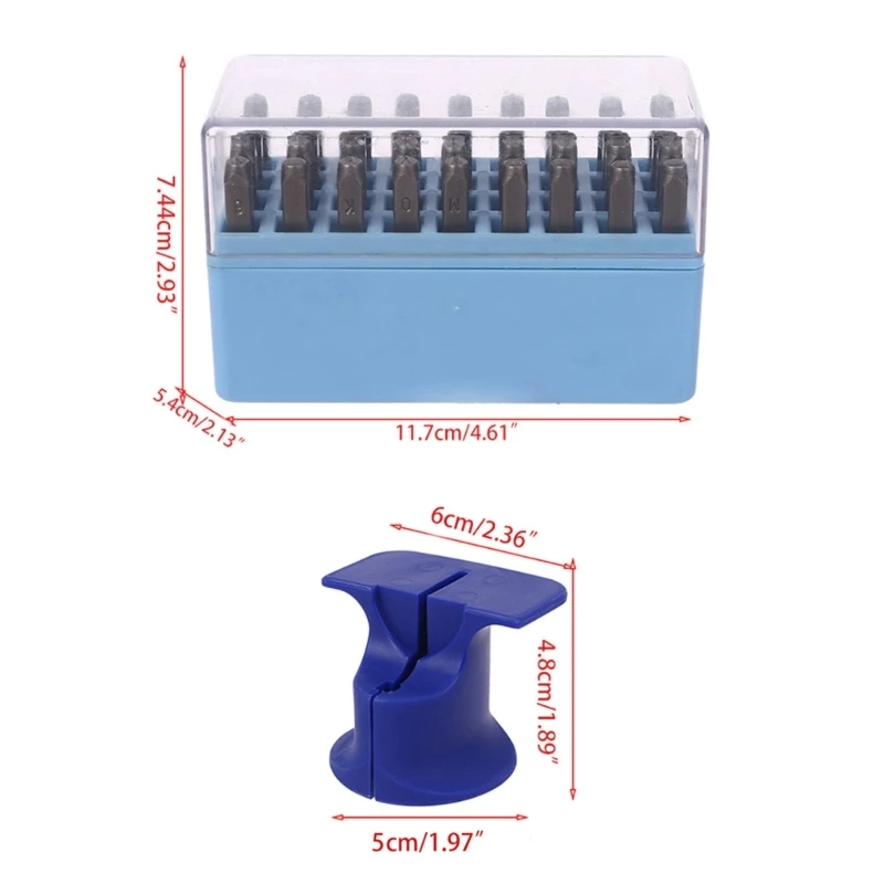 Portable Mini Stamp Holder Professional Alphabets and Figures Set Essential Tool for DIY Metalworking