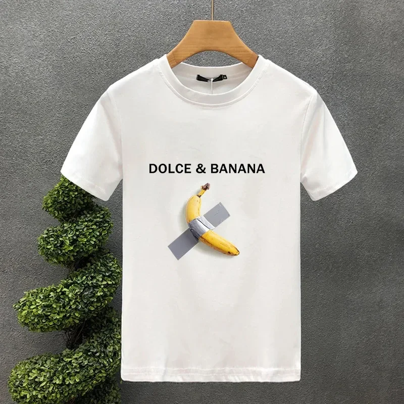 Cute Dolce & Banana Printed Spring Summer Personality T-shirt For Men’s Snake Hair Greek Mythology T shirt man T Shirt Woman