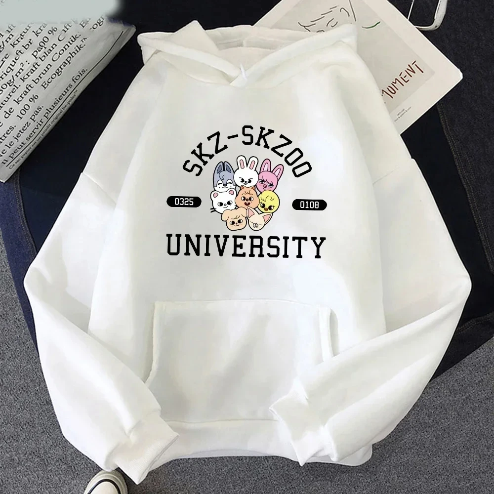 2023 Autumn/Winter Kpop Stray Children\'s Hoodie Plus Size Women\'s Kawaii Plus Size Street Clothing Harajuku Winter Sports Shirt