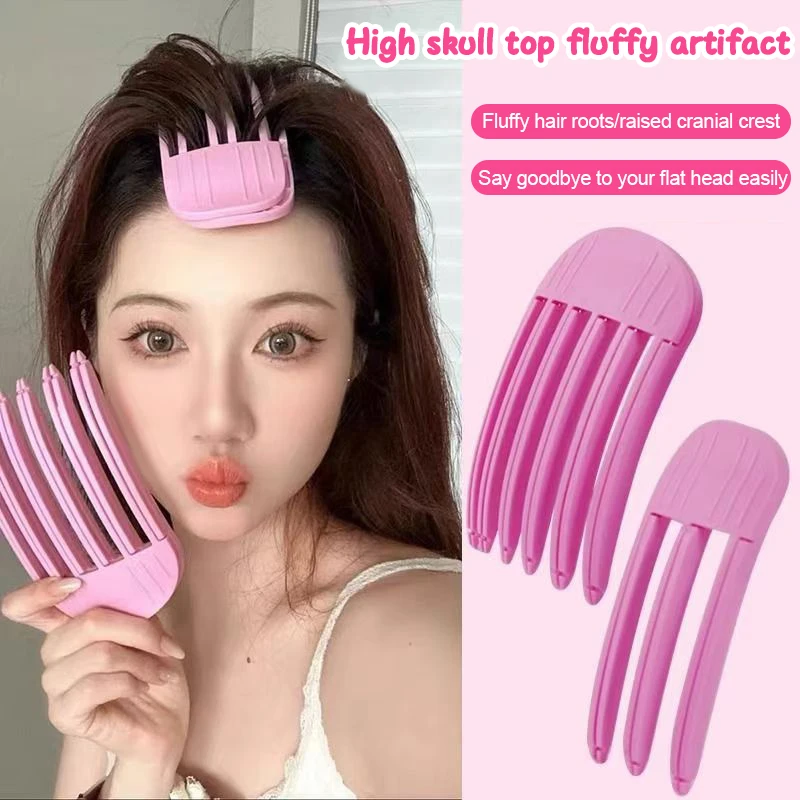 New Hair Care Roots Natural Fluffy Hair Clip No Heat Plastic Hair Curler Twist Styling Diy Tools 3/ 6 Teeth Comb Fluffiness Tool image 2