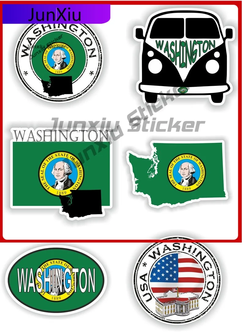 

Washington Flag United States Vinyl Stickers Travel Vacation Decals Exterior Accessories Decals Motorcycle Stickers Aquarium Acc
