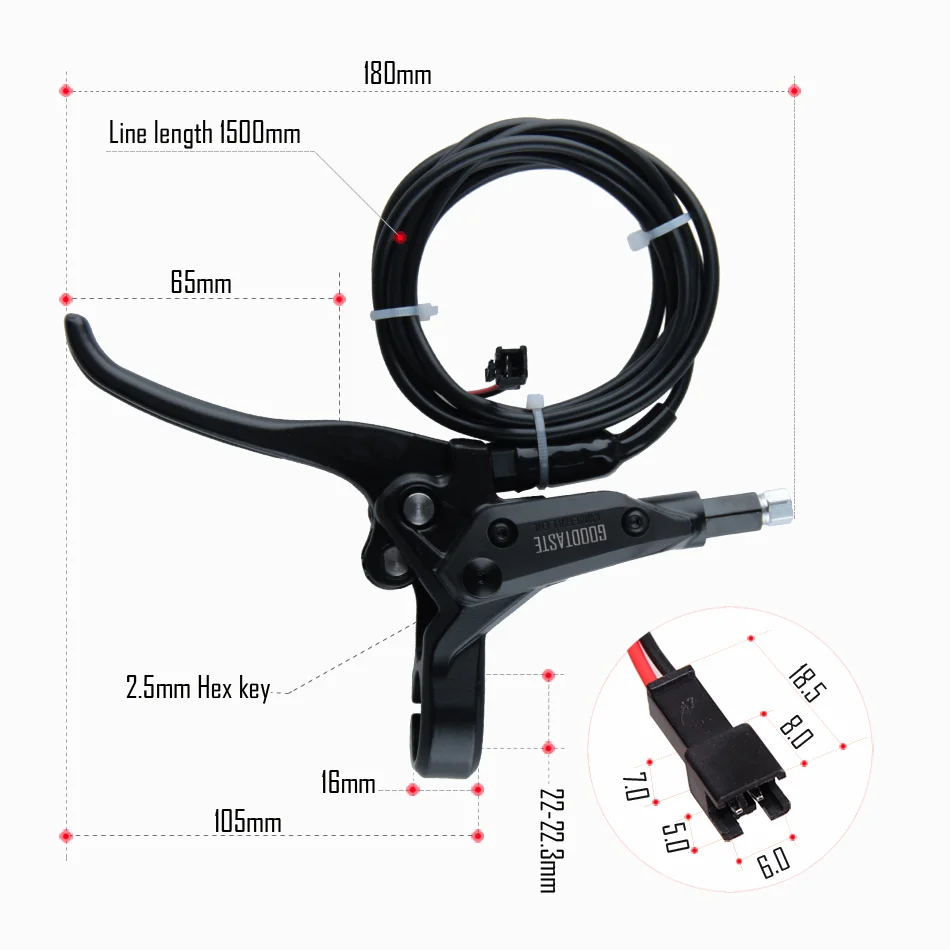 

NFOX GT03 electric tricycle dual hydraulic brake riding accessories GT07N brake handle caliper fixing device system accessories