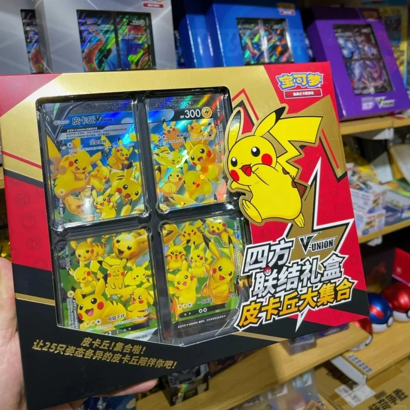 

New Arrival Genuine Anime Pokes Ptcg Card Pikachu Gift Box Product Worth Collecting Card Game Desktop Toy In Stock Birthday Gift