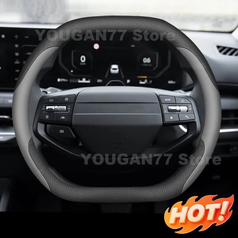 Leather Car Steering Wheel Cover For ALL New Kia Sportage 2025 2026 Covers For Covers Auto Interior Kia Sportage Accessories