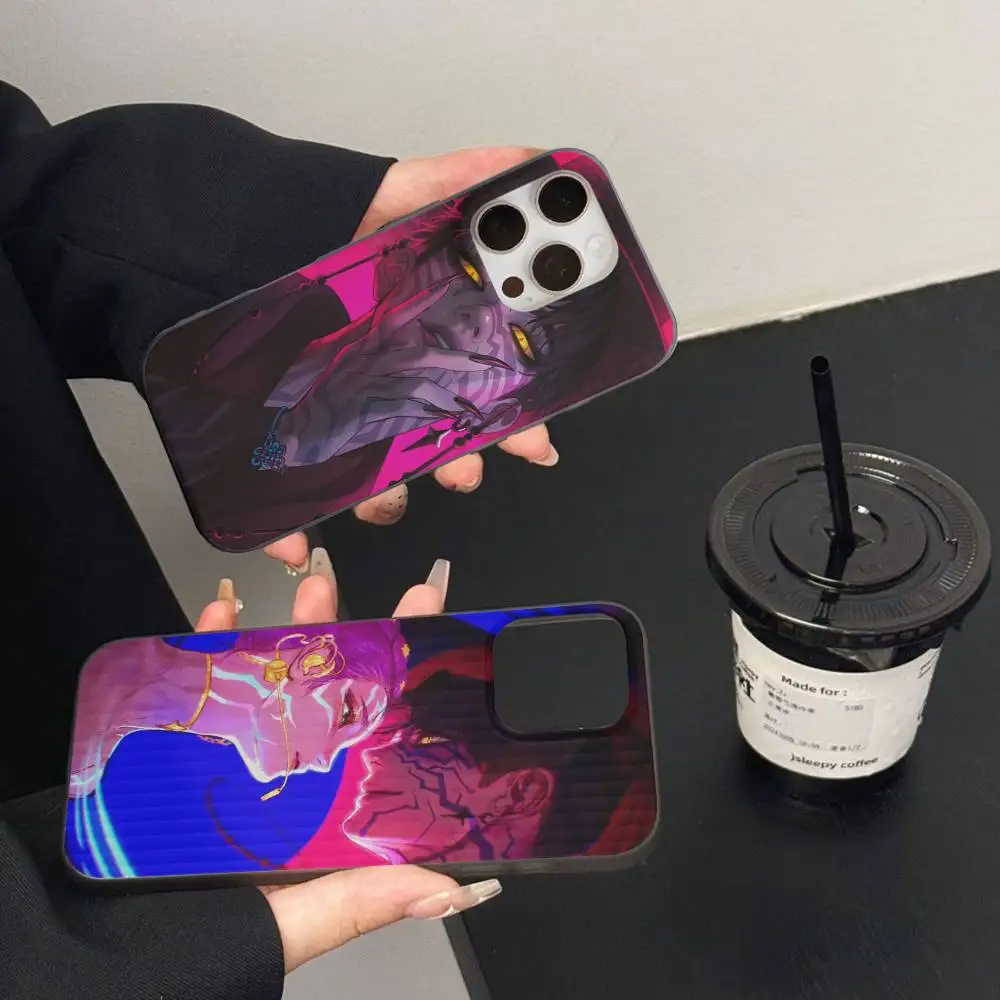

KPop Demon Hunters Jinu Phone Case Corrugated Pattern Phone Case For iPhone 17 Air 16 15 14 13 12 11 Plus Pro Max Matte Cover