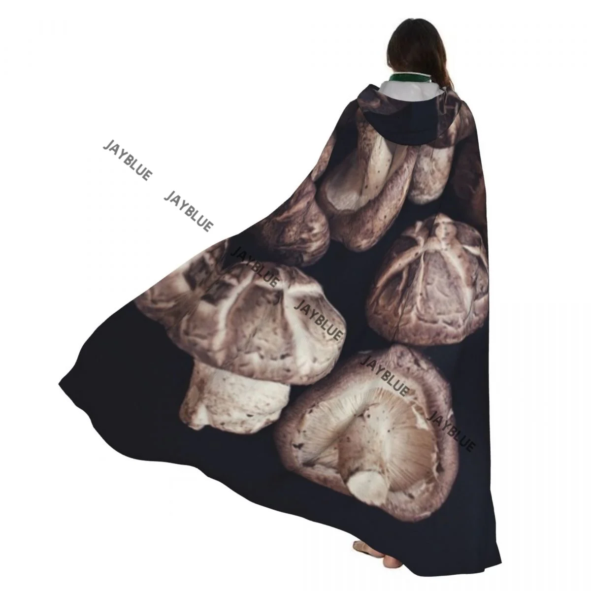 Unisex Witch Party Reversible Con Capucha Adulto Vampiros Capa Champiñones Shiitake