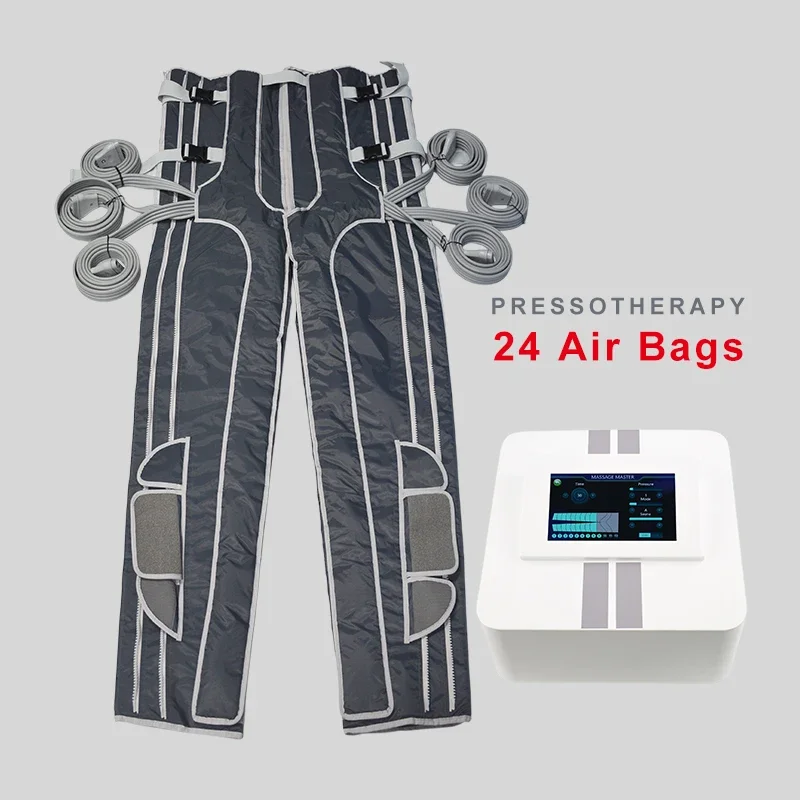 

NEW 24 Air Bags Lymphatic Drainage Leg Massage Air Compression Recovery Boots Pressotherapy Presoterapia