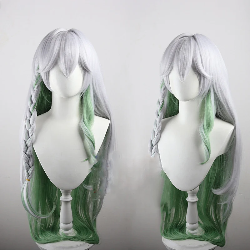 Genshin Impact The Greater Lord  Wig Cosplay Game Heat-Resistant Rukkhadevata Sumeru Fiber Hair Free Wig Dendro Nahida Cap