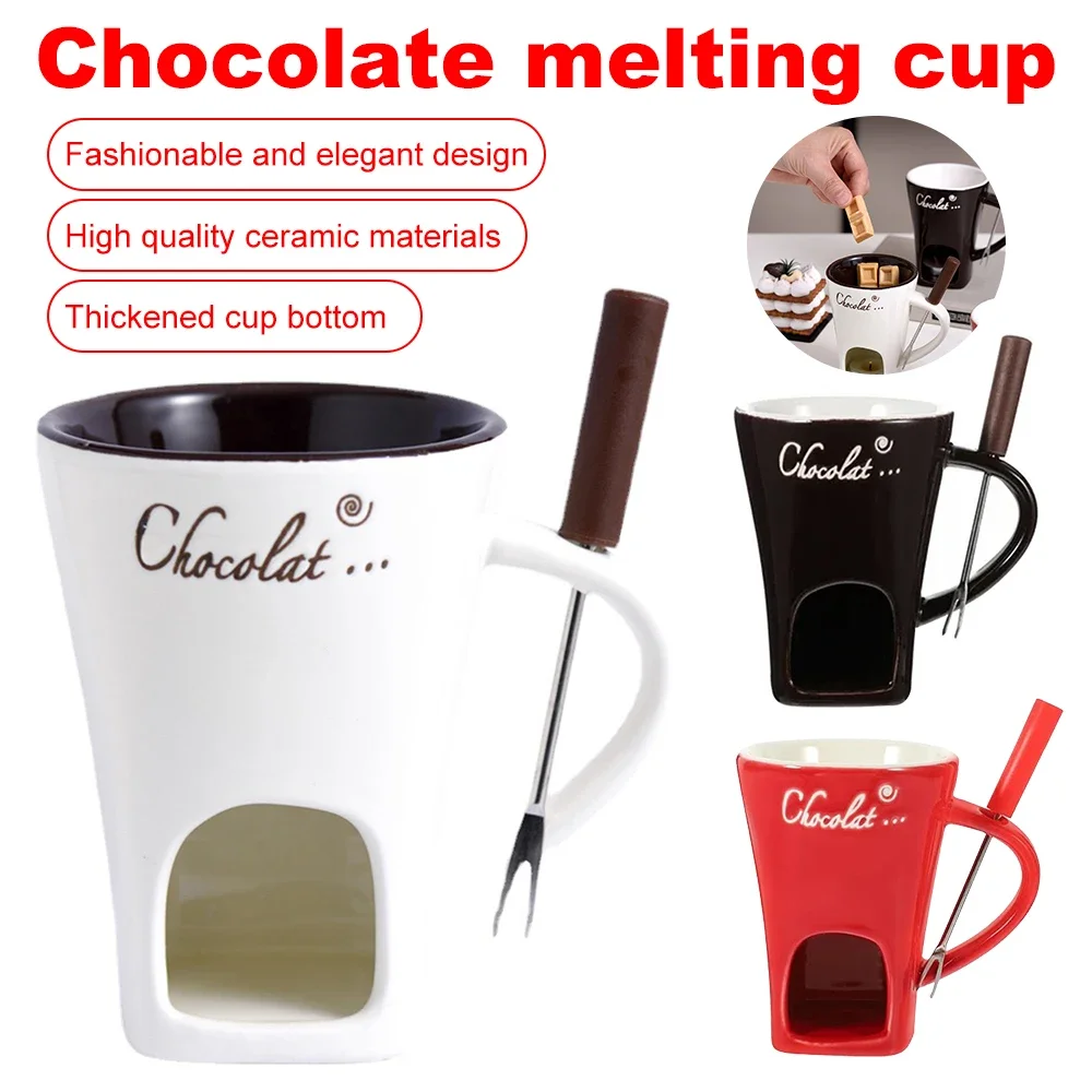 130ML Chocolate Melting Cup Coffee Cup Butter Melt Pot for Dessert Home Anniversary Birthday Cooking Appliances Mug Cup