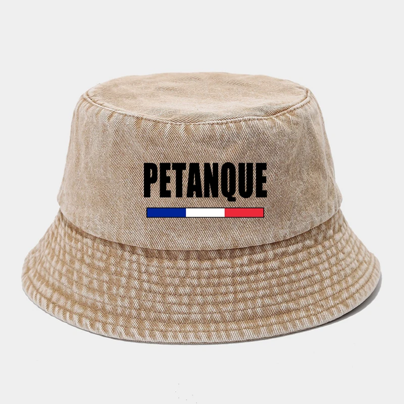 Pétanque Print Demin Bucket Hat Women Men Casual Outdoor Sports Fisherman Caps Girl Boy Sun Visor Beach Panama Hats Bob Homme