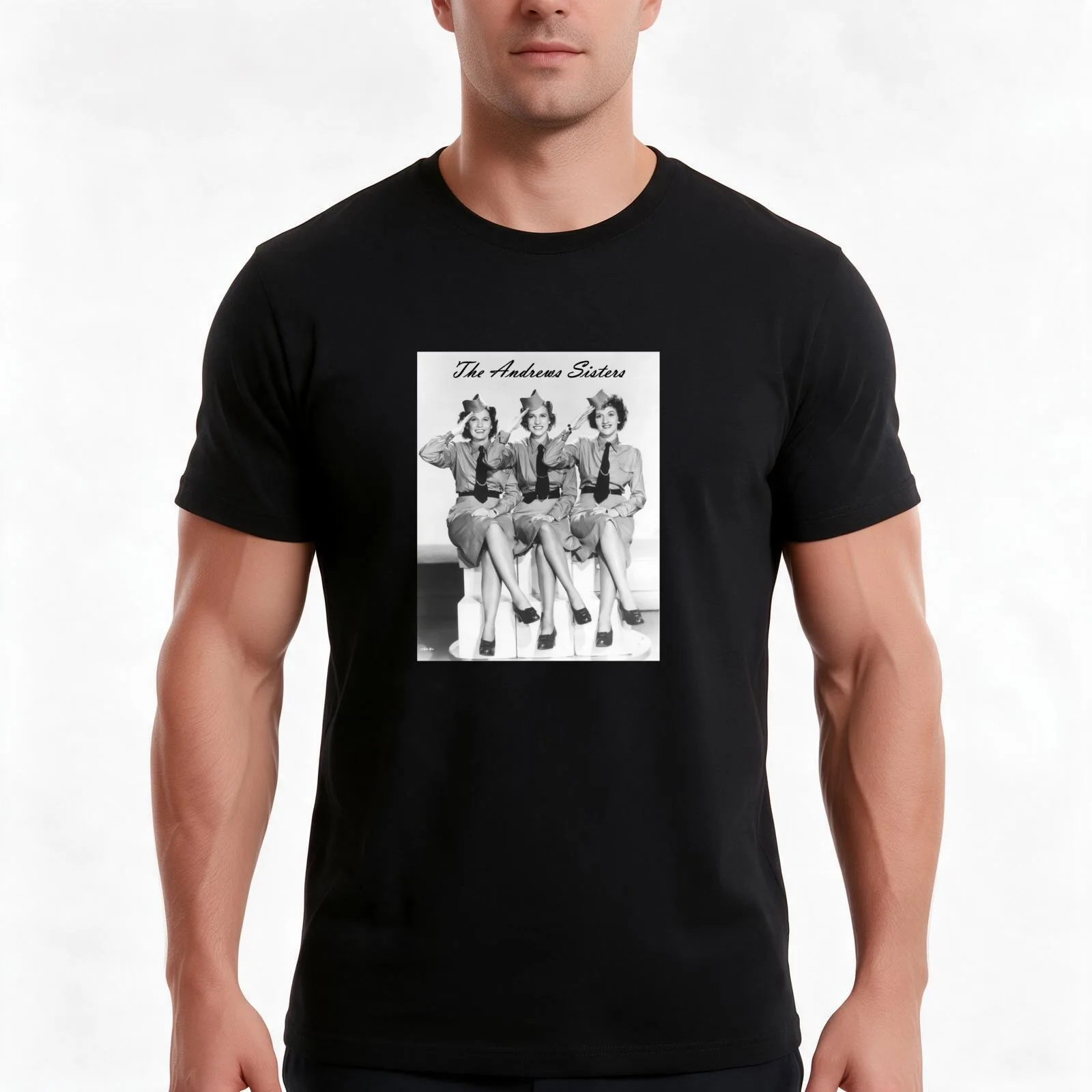 The Andrews Sisters T-Shirt Summer Casual Cotton Tee Oversized Streetwear Tops Vintage Graphic Print Loose Fit Short Sleeve