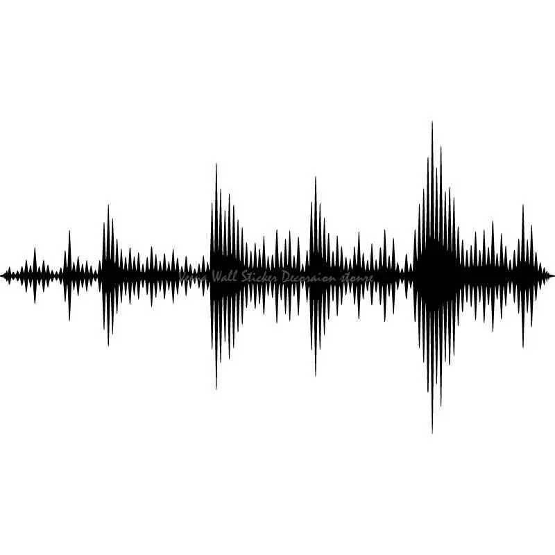 Sound Boeing Wave Wall Sticker Recording Studio Audio Speaker Melody Music Room Music Producer Room Decoration Vinyl Decal 5
