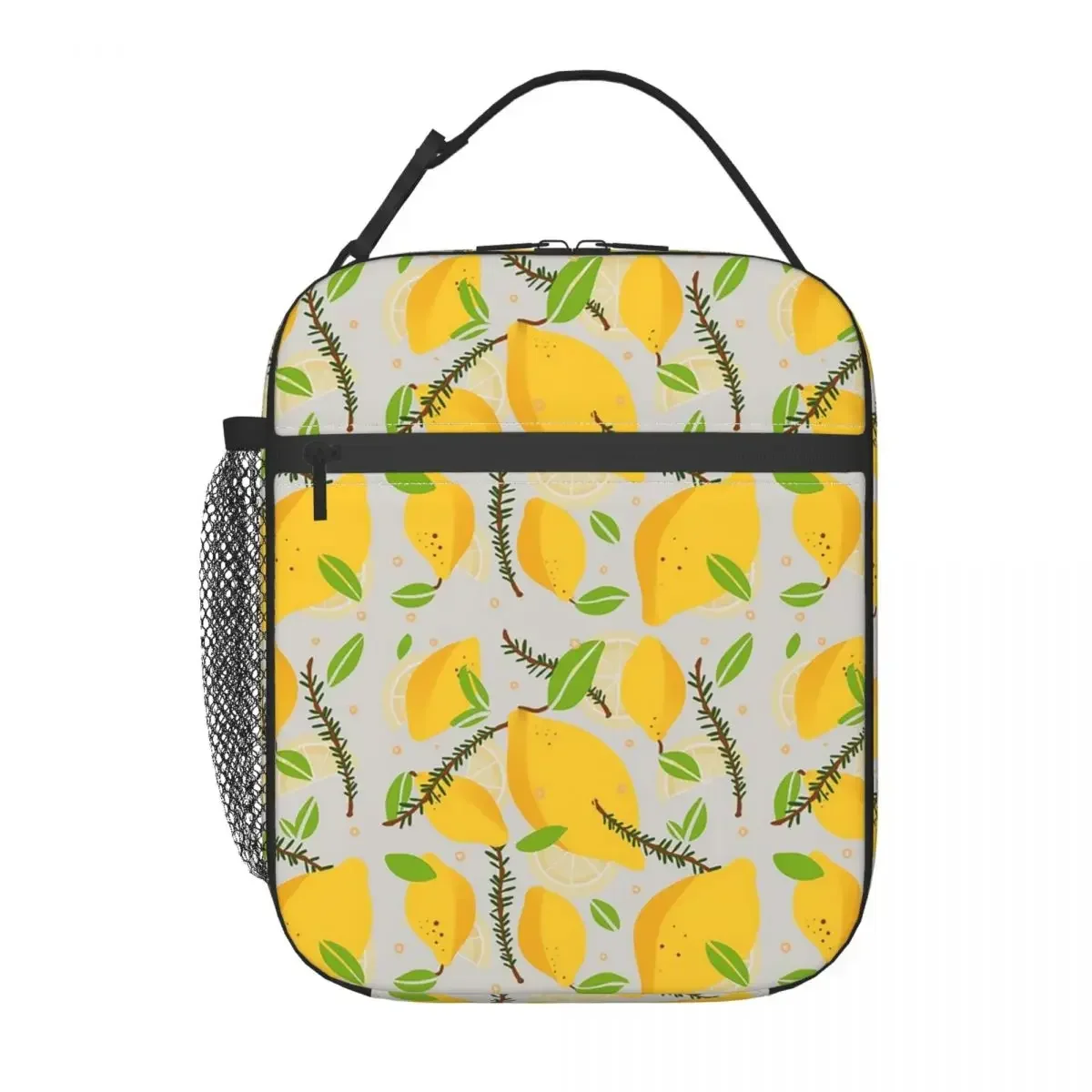 Beach Lemon And Rosemary Insulated Lunch Bag for Women Office Cooler Thermal Food Box Tote Leakproof Lunch Boxes Container