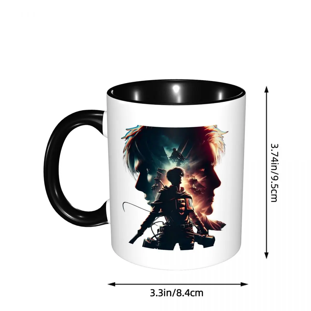Attack On Titan Manga Erwin Smith Anime Mug Funny Ceramic Coffee Cups Tea Mugs Milk Cup Drinkware Gifts for Friends