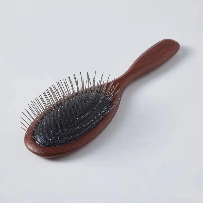 Pet Shower Natural Wood Grooming Brush Vacuum Pet Pin Brush Wooden Handle Pet Grooming Brush Deshedding Tool